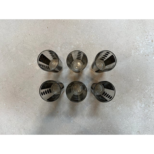 Set of 6 Tall Glass Fornasetti Style, 1980s For Sale In Los Angeles - Image 6 of 6