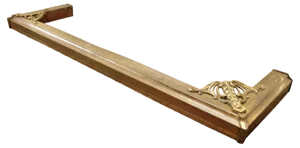Large Art Nouveau Victorian Brass Fender, 1880