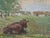 Farmhouse 1930s Oil Painting Rural Countryside Landscape With Cow For Sale - Image 3 of 16