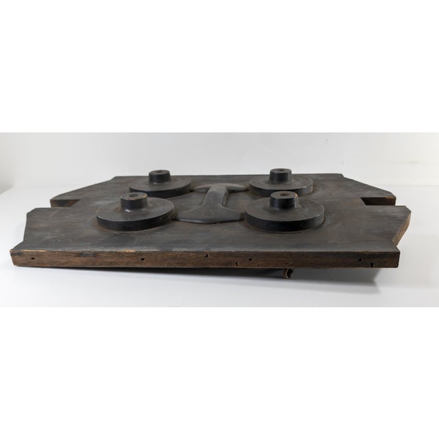 Black Mid-Century Modern Industrial Mold Sculptural Wall Decor For Sale - Image 8 of 12