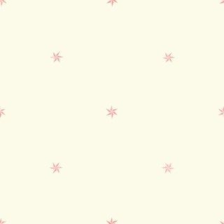 Etoiles Wallpaper by Paule Marrot in Cream and Pink For Sale