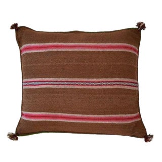 Aymara Manta Woven Pillow For Sale
