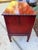 Vintage Red Lacquered Medallion 2 Drawer Commode, Chest of Drawers For Sale - Image 11 of 12