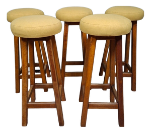 Wooden Stools, Set of 5