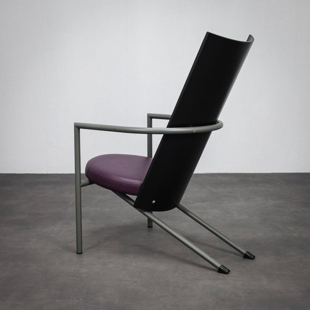 Metal Vintage Lounge Chairs with Side Table, 1980s, Set of 3 For Sale - Image 7 of 12