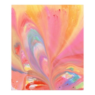 'Musical Abstract, Peach and Aqua' by Frealon Norden Bibbins, 1976, California Expressionist, San Francisco For Sale