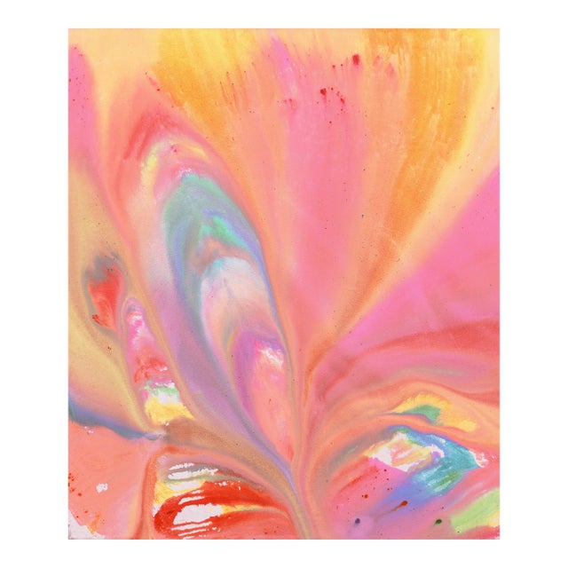 'Musical Abstract, Peach and Aqua' by Frealon Norden Bibbins, 1976, California Expressionist, San Francisco For Sale