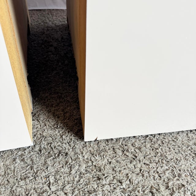 Postmodern Light Pink Laminate Commodes/Nightstands - A Pair For Sale - Image 9 of 9