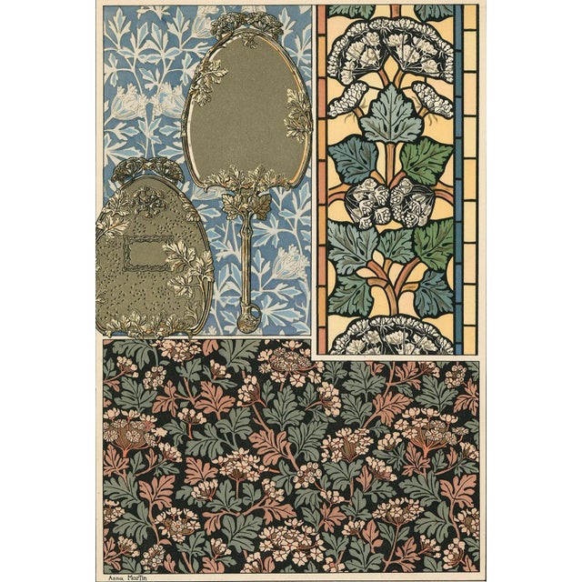 Parsley. Art Nouveau style pochoir illustrated by Anna Martin from the 1896 publication, La Plante et Ses Applications...