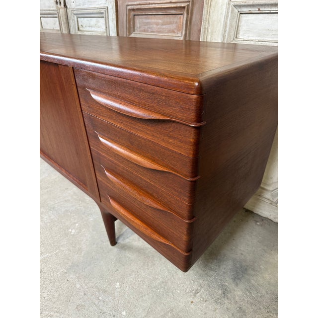 Brown Scandinavian-Style Teak Sideboard by Johannes Andersen, 1960s For Sale - Image 8 of 18