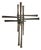 Vintage Brutalist Stainless Steel Cross, 1970s For Sale