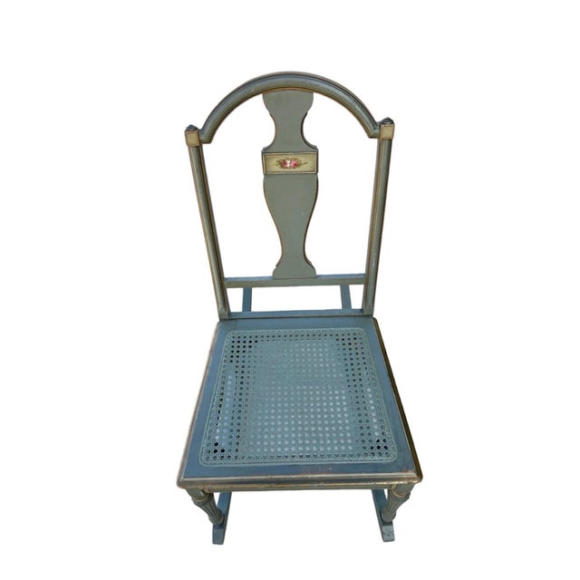 Antique Petite Rocking Chair With Turned Details For Sale - Image 6 of 10