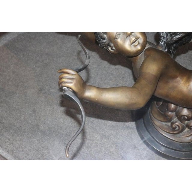 Stunning Flying Putti or Cherub Coffee Table in Bronze or Bronze Finished Metal For Sale In Philadelphia - Image 6 of 9