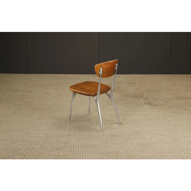 Set of Six Shelby Williams 'Gazelle' Sculptural Aluminum Side Chairs, 1960s For Sale - Image 12 of 18