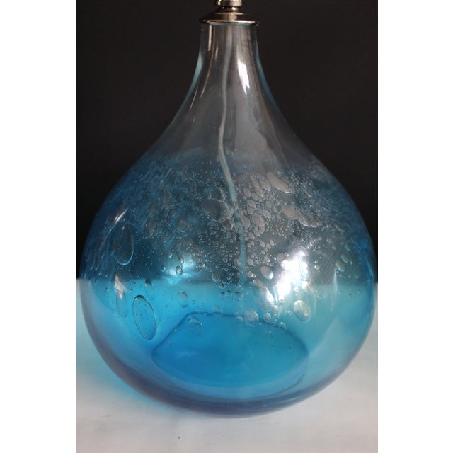 Mid 20th Century Seguso Style Hand Blown Murano Lamps - a Pair For Sale - Image 13 of 16