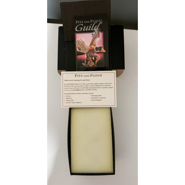 2006 Fitz and Floyd Guild Collection Jeweled Orange Beak Bird Figurine With Box For Sale - Image 10 of 13