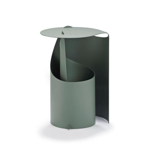 Aldo Bakker Coffe Table For karakter A single sheet of steel rolled in one smooth motion into a self-supporting...