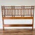 Wood 1960s Chinese Chippendale Faux Bamboo Queen Headboard With Brass Finials For Sale - Image 7 of 8