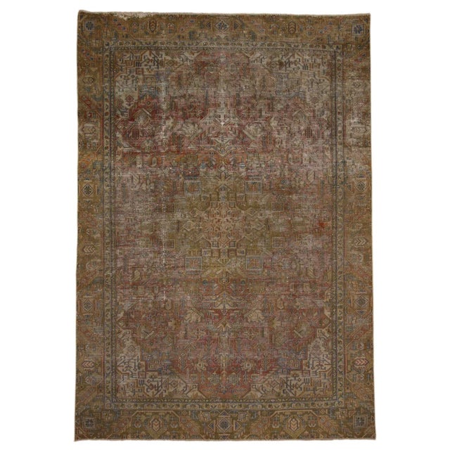 Vintage Hand-Knotted Middle Eastern Rug For Sale - Image 8 of 8
