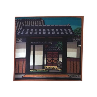Mid 20th Century Clifton Karhu Print of Kamigamo Gate Shrine Kyoto For Sale