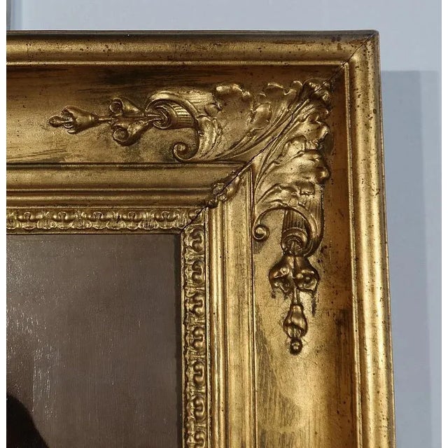 Gold Man of God, Early 1800s, Oil on Canvas, Framed For Sale - Image 8 of 13