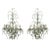 Vintage Mid 20th Century French Painted Metal and Crystal Five-Light Sconces - a Pair For Sale - Image 9 of 9