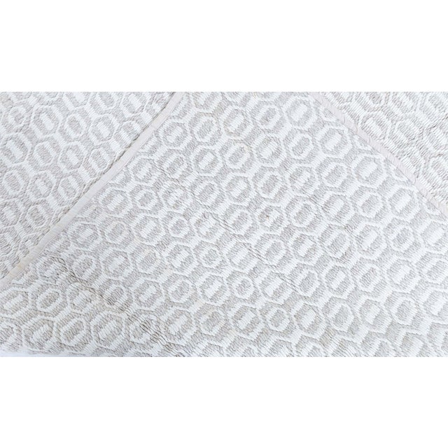 Off-white Contemporary Beige Flat-Weave Wool Rug by Doris Leslie Blau For Sale - Image 8 of 8