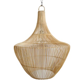 Jeanie Raw Rattan Pendant Light Medium