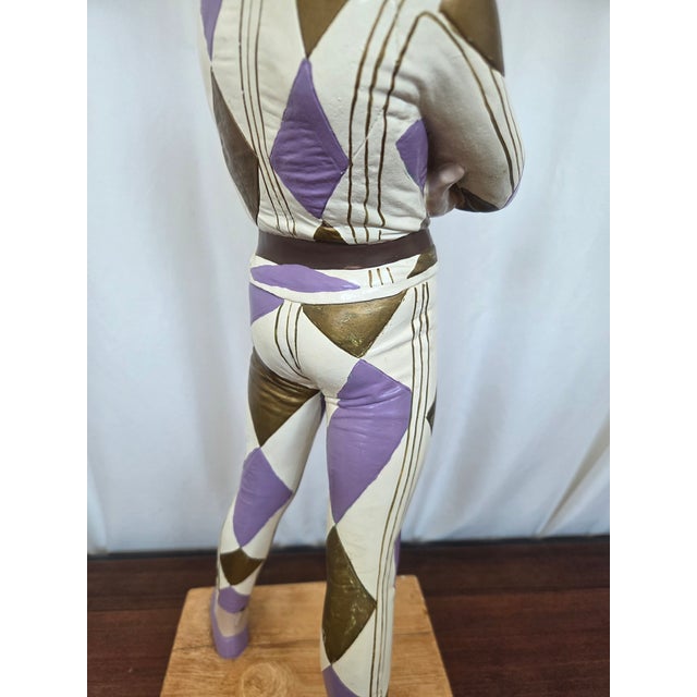 Mid 20th Century Marbro Art Deco Revival Harlequin Figural Lamp For Sale - Image 12 of 17
