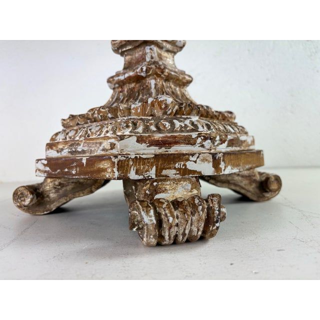 Black Early 20th Century Hand Carved Marble Topped Venetian Side Table For Sale - Image 8 of 12