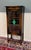 Antique English Arts & Crafts / Jacobean Oak Bookcase or Petite Display Cabinet with Leaded and Stained/Slag Glass...