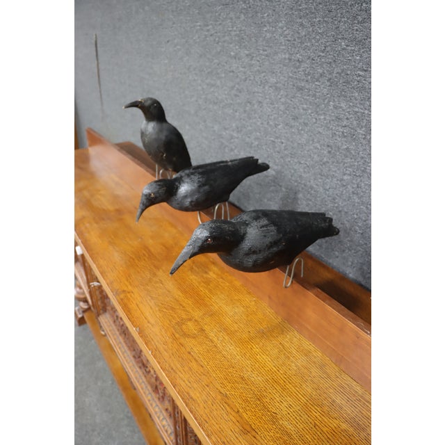 Folk Art Crow Decoys – Set of Three For Sale - Image 12 of 18