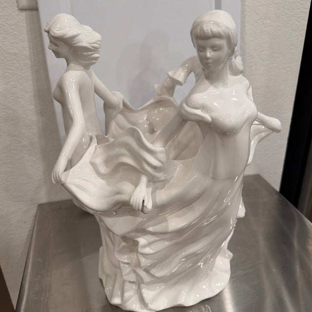 Ceramic Large Rare Kaldun & Bogle the Three Graces Porcelain Planter For Sale - Image 7 of 12