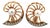 1950s American Two-Tone Gold Pearl and Diamond Fan Ear Clips, Pair For Sale