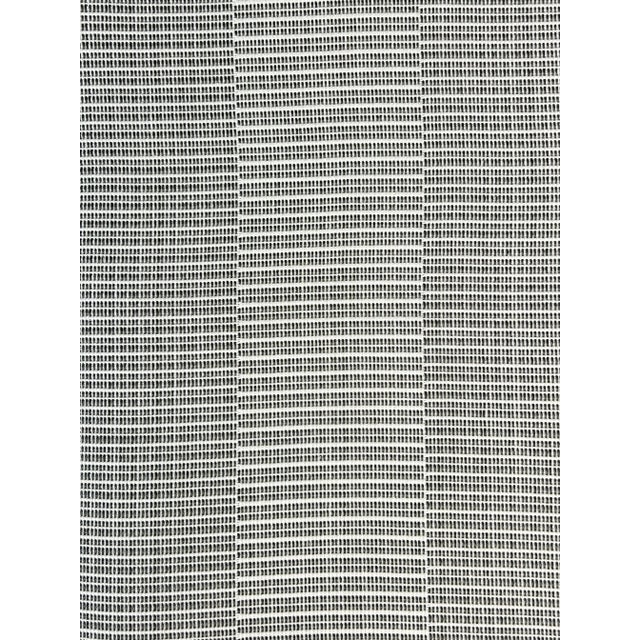 A modern broad vertical ottoman stripe in a neutral color combination of ivory and anthracite. The 4” wide stripe...