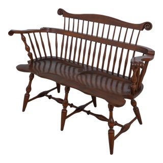 Virginia Craftsmen Bench Made Windsor Settee Bench For Sale