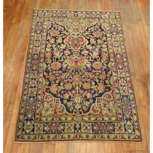 A late 19th century Persian Lavar Kerman rug 4'1'' x 6'8'' The province and city of Kerman in Central Persia continued to...