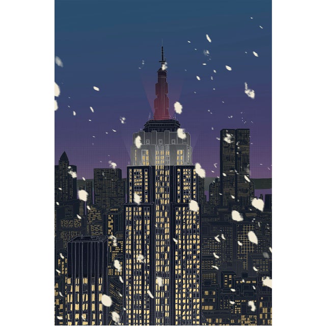 Empire State Building Triptych Limited Edition Print on Entrada Rag by Marz Junior For Sale - Image 4 of 11
