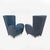 Italian High-Back Armchairs in Blue Velvet and Chenille attributed to Paolo Buffa, 1950, Set of 2 For Sale - Image 10 of 10