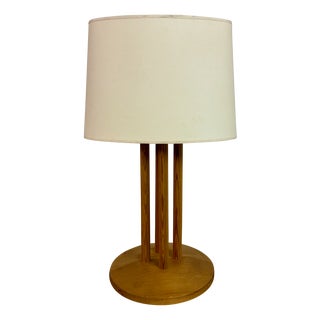 Pine Table Lamp with Rod Base, 1980s For Sale