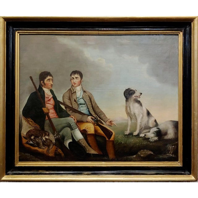 James Northcote -Hunters With Dogs -18th Century Oil Painting For Sale - Image 12 of 12
