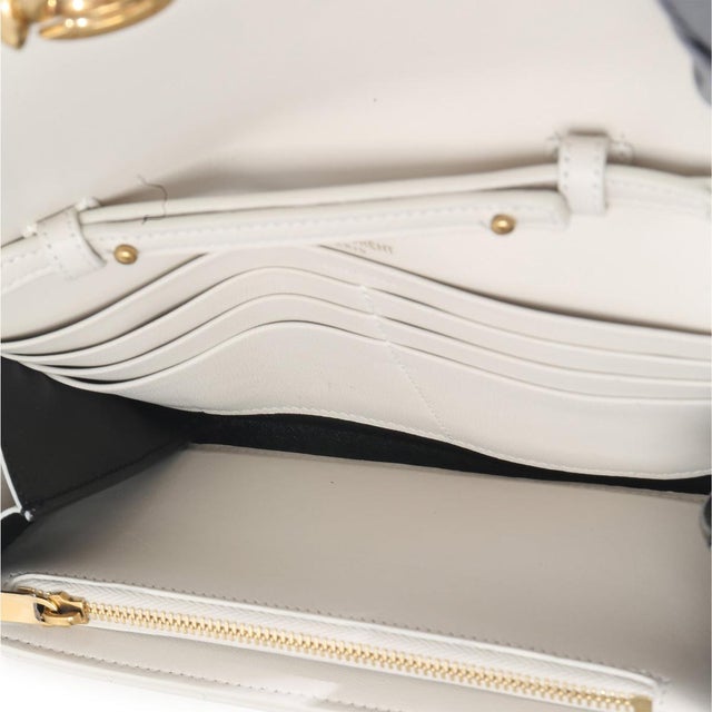 Gold Crema Soft Calfskin Le Maillon Wallet On Chain For Sale - Image 8 of 8