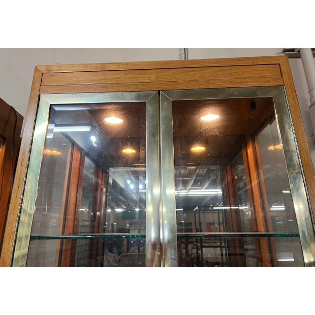 Brass Vitrine Etagere Display Cabinet. For Sale - Image 4 of 7