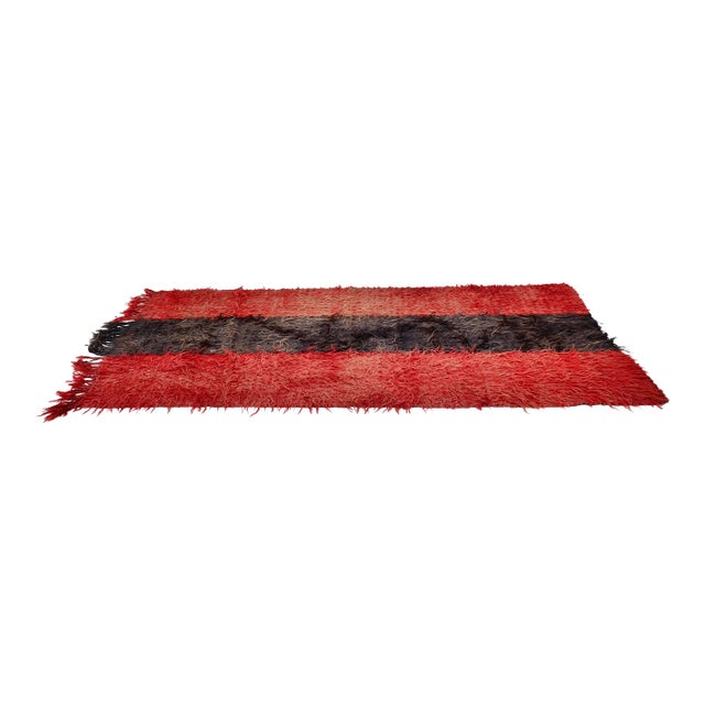 Vintage Anatolian Angora Wool Carpet For Sale