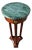 Vintage Bombay Company Regency-Style Mahogany Pedestal Stand With Green Marble Top For Sale