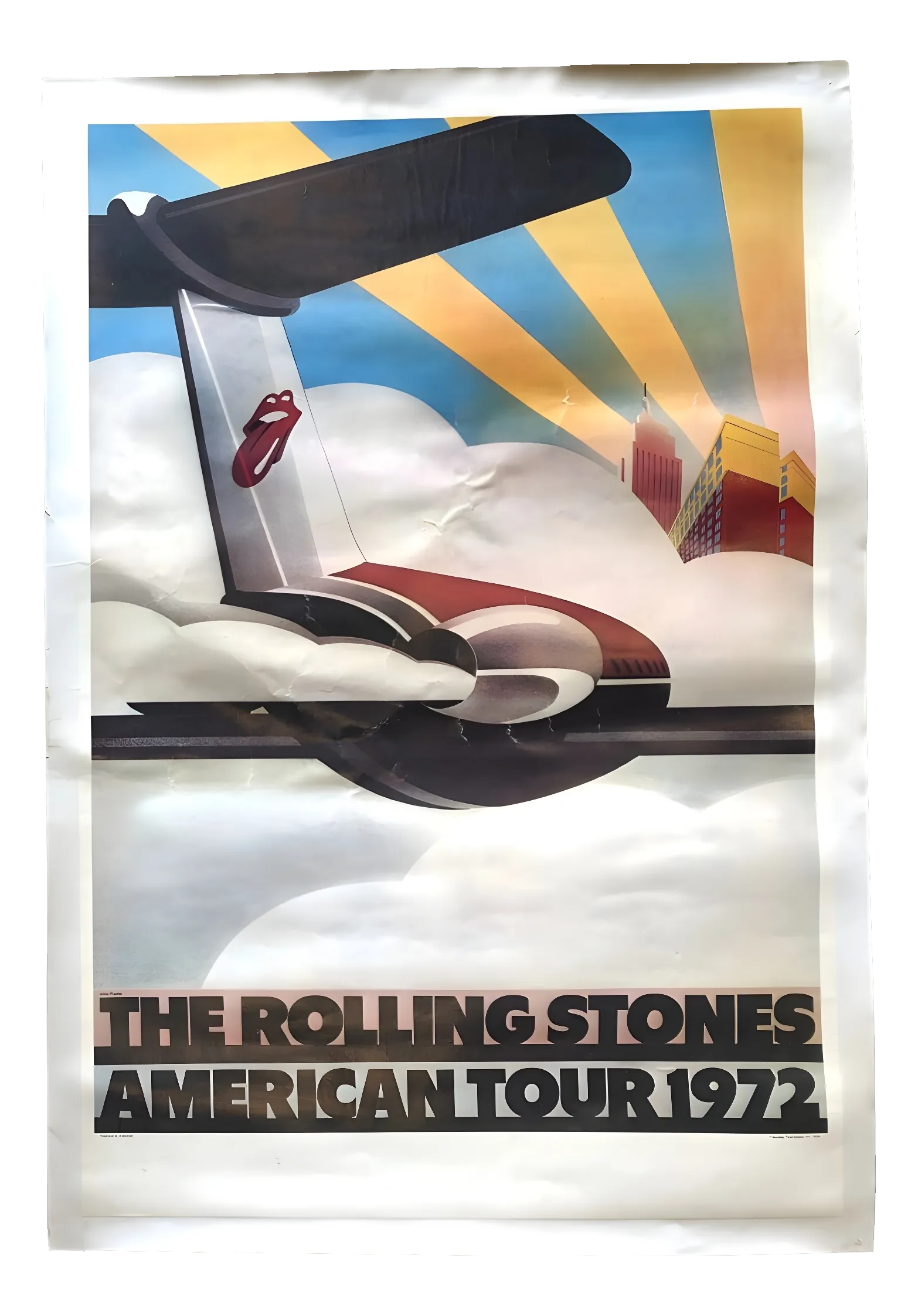 Rolling Stones American Tour Poster by John Pasche, 1972 | Chairish