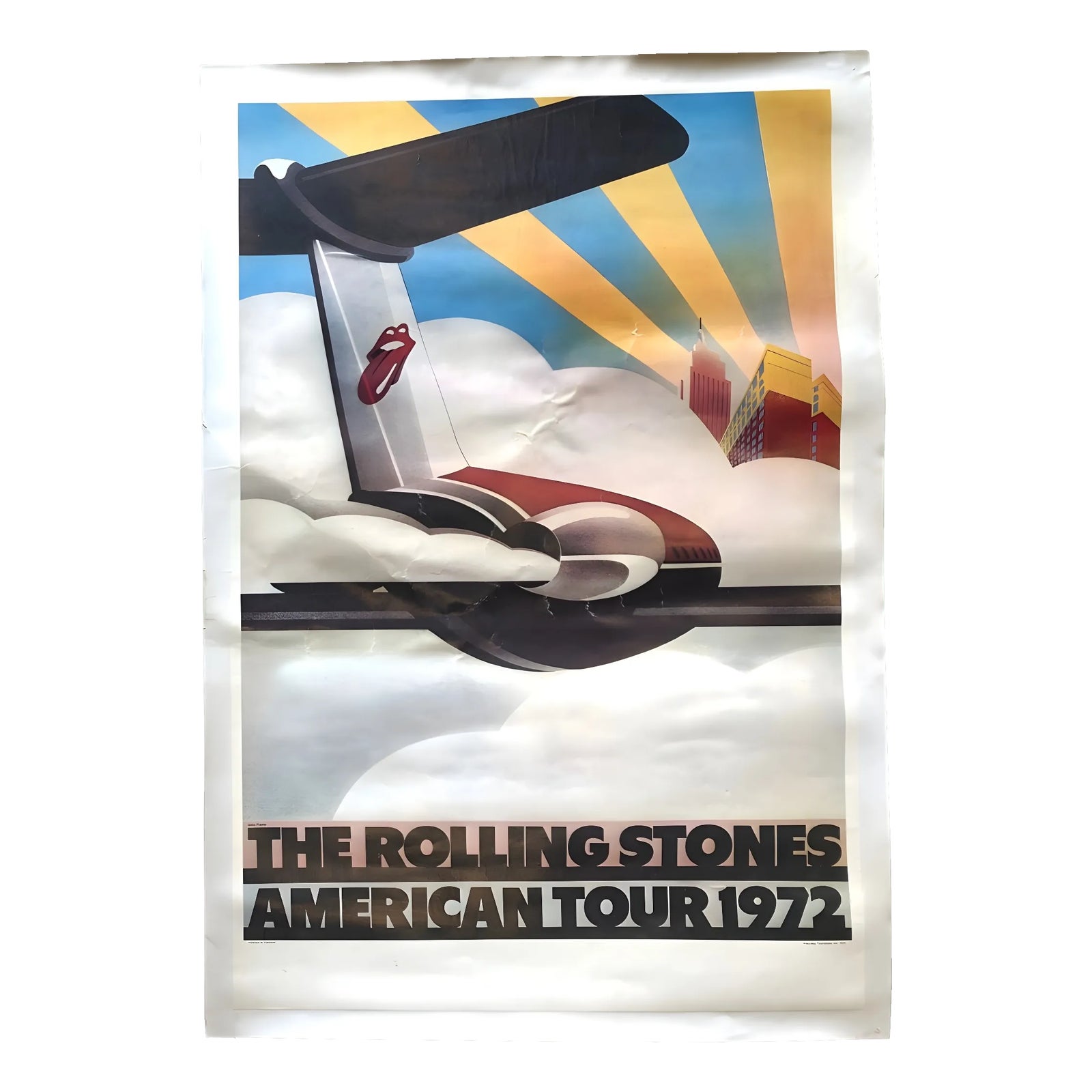 Rolling Stones American Tour Poster by John Pasche, 1972 | Chairish