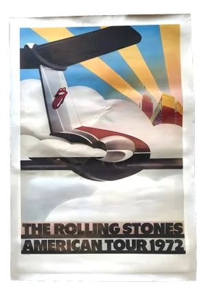 Rolling Stones American Tour Poster by John Pasche, 1972