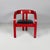 Italian modern red wood chairs Elisa by Giovanni Battista Bassi for Poltronova, 1970s Set of four chairs model Elisa with...