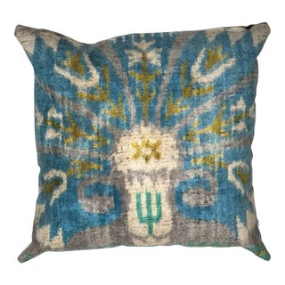 Double Sided Multi Color Turkish Style Ikat Pillow For Sale